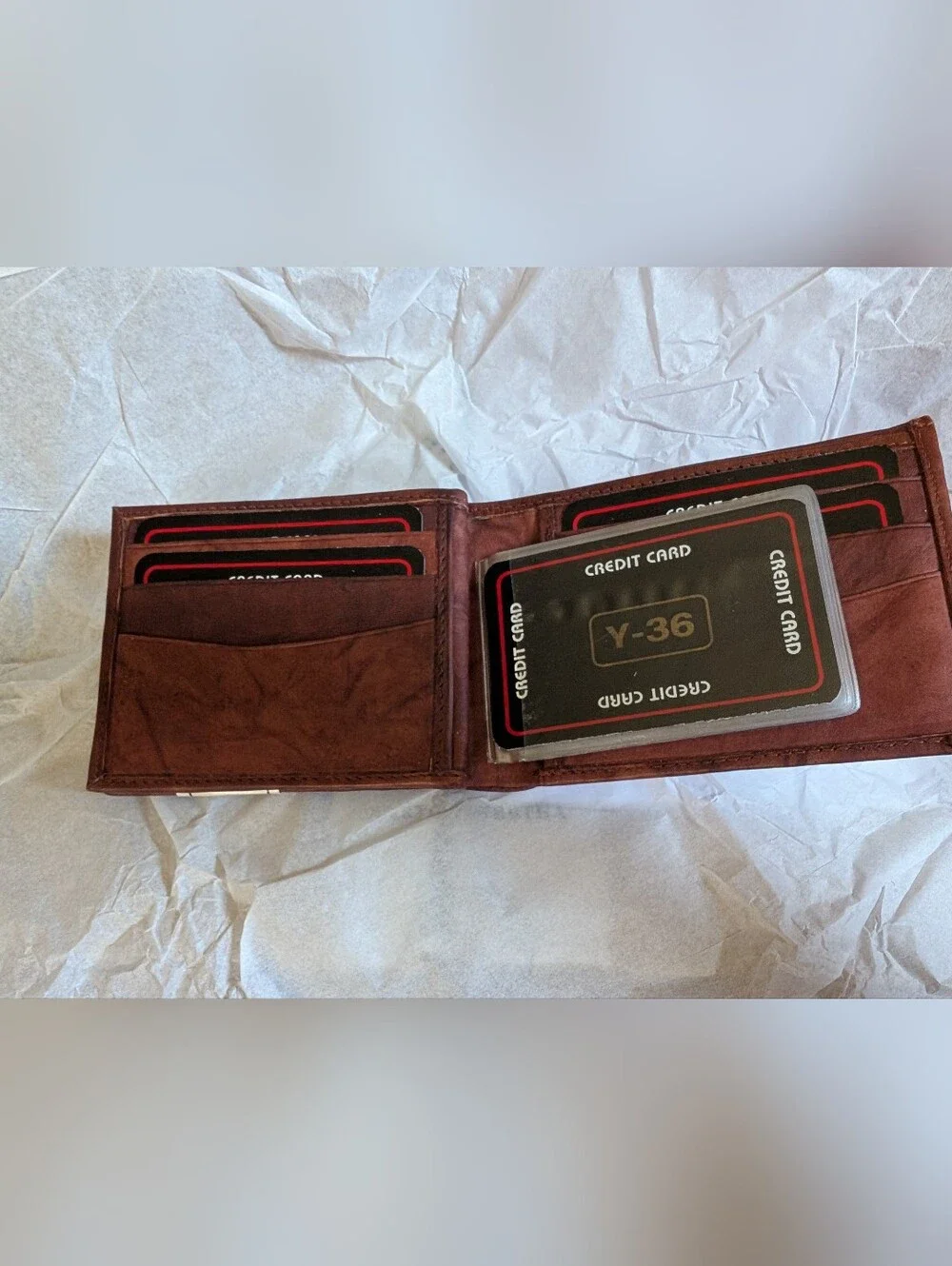 Vintage Style Genuine Leather Bi-Fold Brown Wallet